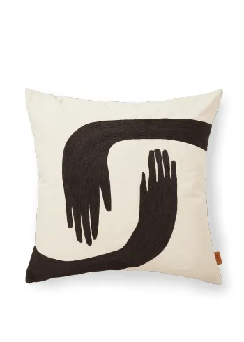 Ferm Living - Cuscino - Pose Cushion - Coffee/undyed - Coffee/Undyed