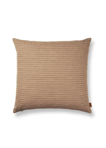 Ferm Living - Pudebetræk - Brown Cotton Cushion Cover - Lines