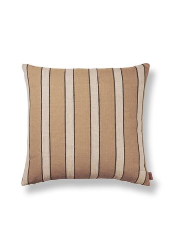 Ferm Living - Kuddfodral - Brown Cotton Cushion Cover - Stripe