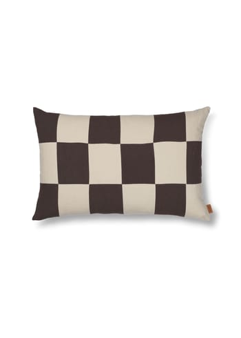 Ferm Living - Kussenhoes - Fold Patchwork Cushion Cover - Coffee/Undyed