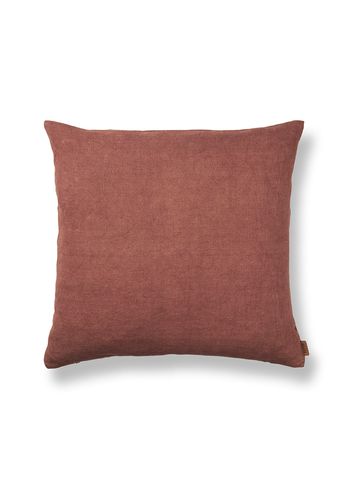 Ferm Living - Housse de coussin - Heavy Linen Cushion Cover - Berry Red