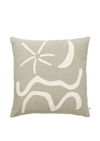 Ferm Living - Capa de almofada - Kove Applique Cushion Cover - Elm Green