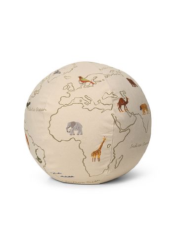Ferm Living - Puff - The World Pouf - Offwhite