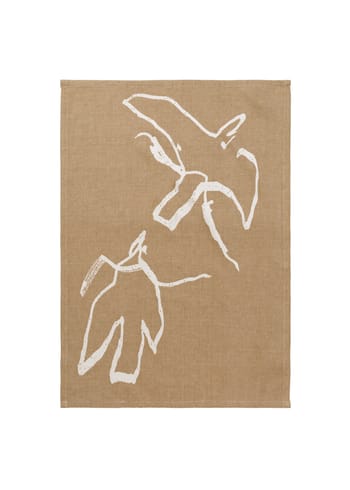 Ferm Living - Luiertas - Vuelo Tea Towel - Elm Green/Coffee