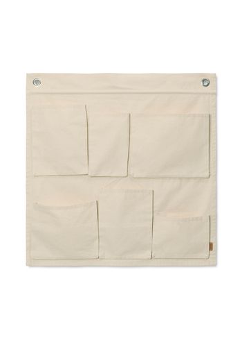 Ferm Living - Sengelommer - Canvas Wall Pockets - Large - Off-White