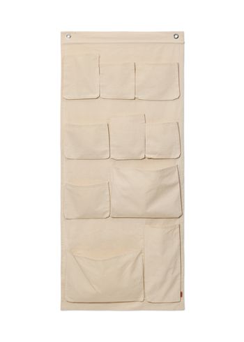 Ferm Living - Sengelommer - Canvas Wall Pockets - Xtra large - Off-White
