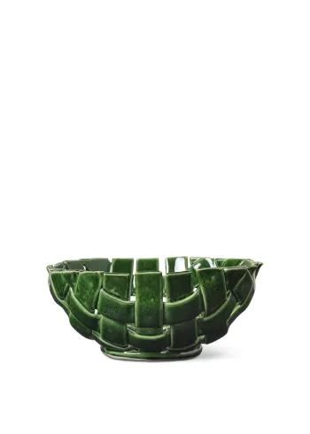 Ferm Living - Ciotola di servizio - Plait Bowl Ø24 - Emerald Green