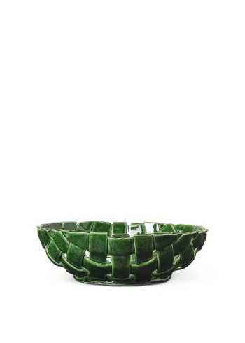 Ferm Living - Servierschüssel - Plait Bowl Ø30 - Emerald Green