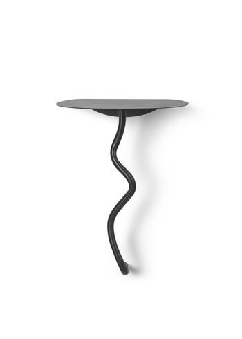Ferm Living - Mesa de cabeceira - Curvature Wall Table - Black Brass