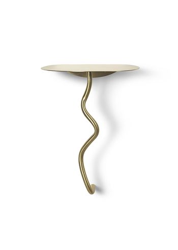 Ferm Living - Mesa de cabeceira - Curvature Wall Table - Brass