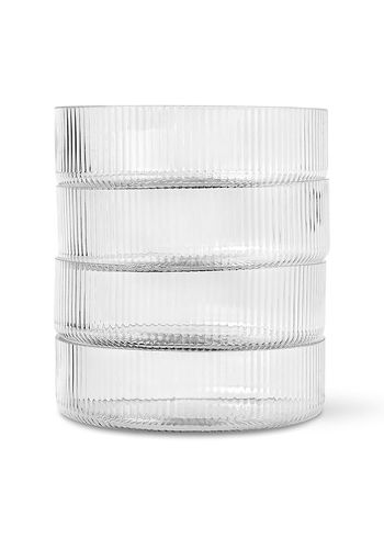 Ferm Living - Skål - Ripple Serving Bowls - Set of 4 - Clear