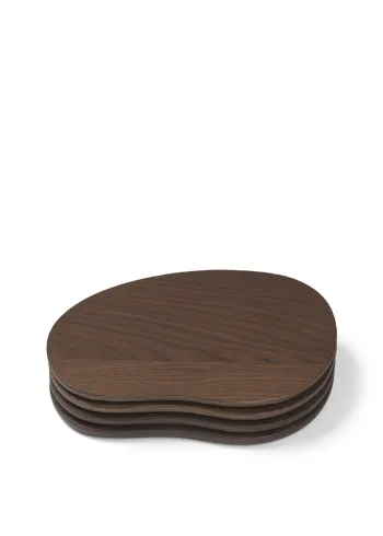 Ferm Living - Leikkuulauta - Cairn Butter Boards - Set Of 4 - Set of 4 - Dark Brown