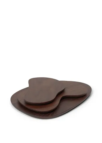 Ferm Living - Prkénko na krájení - Cairn Cutting Boards - Set Of 3 - Set of 3 - Dark Brown