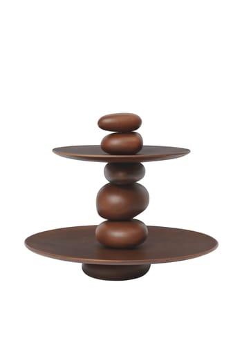 Ferm Living - Jewellery box - Pebble Dessert Stand - Dark Brown