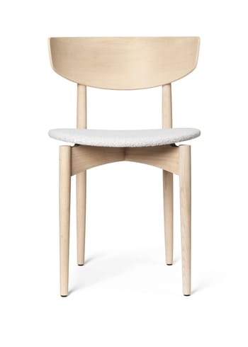 Ferm Living - Matstol - Herman Dining Chair - Wooden Frame - Upholstery seat - Beech/Off-white