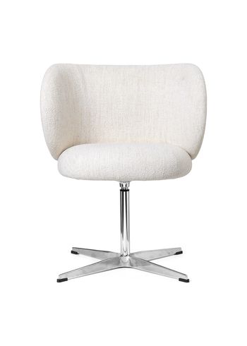 Ferm Living - Dining chair - Rico Dining Swivel Chair - Bouclé - Off-White