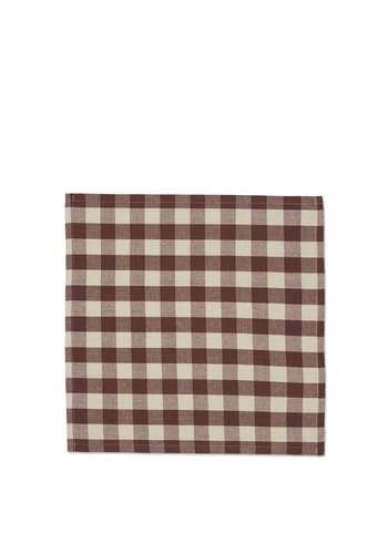 Ferm Living - Serviettes de table en tissu - Bothy Check Napkins - Set Of 4 - Cinnamon/Grey Green