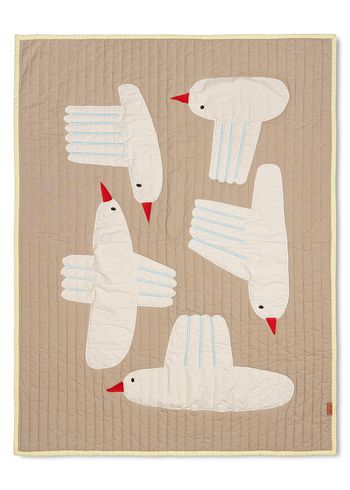 Ferm Living - Tapete - Bird Quilted Blanket - Sand
