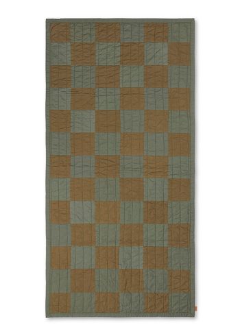 Ferm Living - Filt - Duo Quilted Blanket - Green Tonal