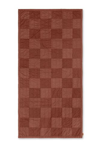 Ferm Living - Filt - Duo Quilted Blanket - Red Brown Tonal