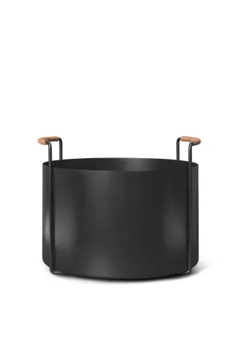 Ferm Living - Dětská postýlka - Port Firewood Bucket - Black - Black