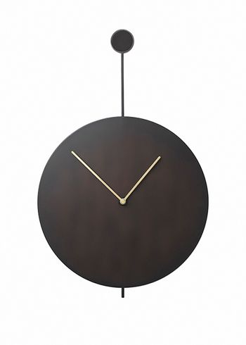 Ferm Living - Horloge - Trace Wall Clock - Black/Brass
