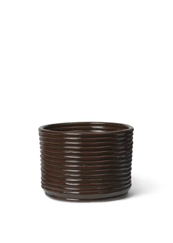 Ferm Living - Květináč - Corduroy Pot - Carob Brown