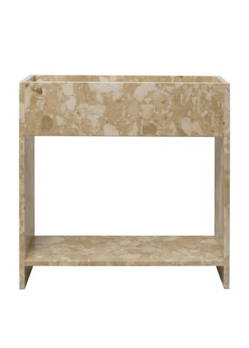 Ferm Living - Doniczka - Stone Plant Box With Shelf - Sand