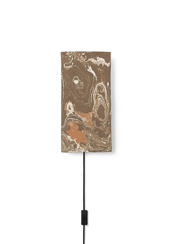 Ferm Living - Lámpara de pared - Argilla Wall Lamp - Rectangular - Marble Mocha