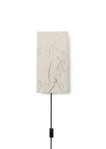 Ferm Living - Vägglampa - Argilla Wall Lamp - Rectangular - Marble White