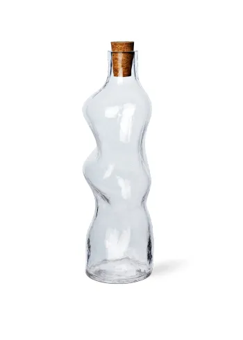 Ferm Living - Vattenflaska - Dimple Bottle - Clear - Clear