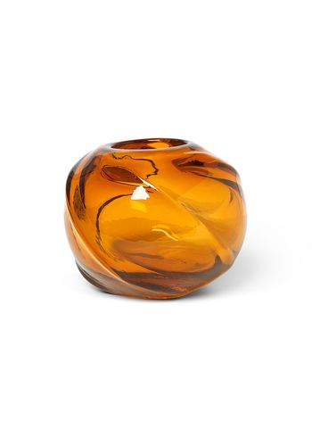 Ferm Living - Vase - Water Swirl Round Vase - Amber