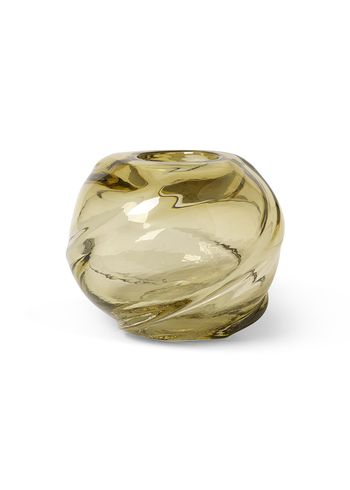 Ferm Living - Wazon - Water Swirl Round Vase - Light Yellow