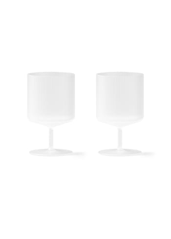 Ferm Living - Vinglas - Ripple Wine Glass (Set of 2) - Frosted