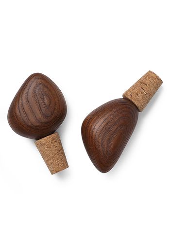 Ferm Living - Wine Accessories - Cairn Wine Stoppers - Dark Brown