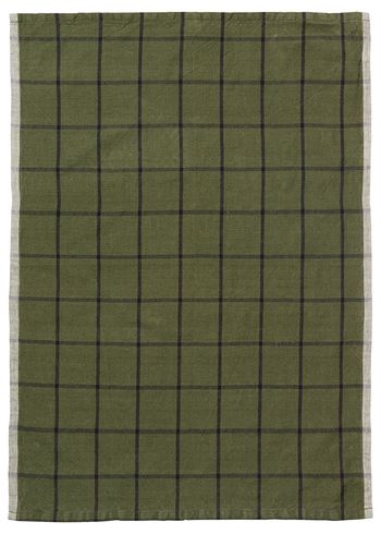 Ferm Living - Torchon - Hale Tea Towel - Green/Black