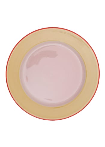 Finders Keepers - Tallrikar - Tricolore dinner plate - Pink/beige/red