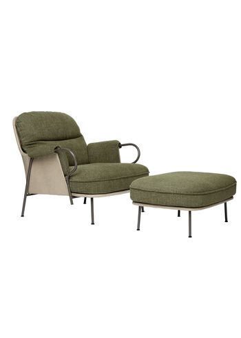 Fogia - Armchair - Lyra - green armchair & ottoman
