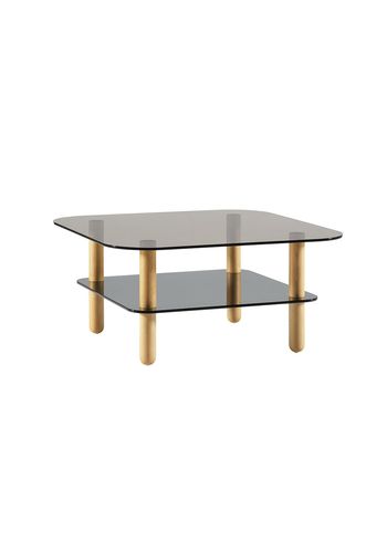 Fogia - Mesa de centro - Big Sur Sofa Table - Brown Glass / Lacquered Oak