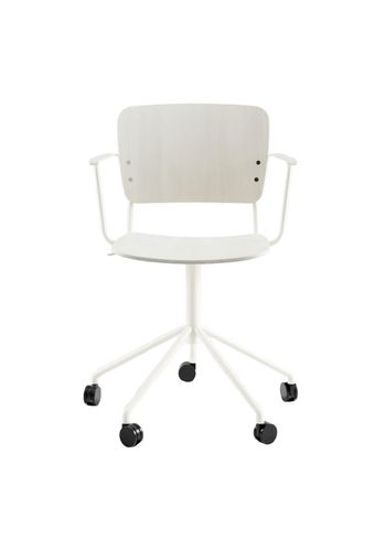 Fogia - Stol - Mono Armchair w. Swivel - Seat: Pearl White Stained Oak