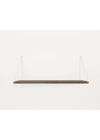 FRAMA - Plank - Dark Oiled Oak Shelf - 60 cm - Dark/Brass