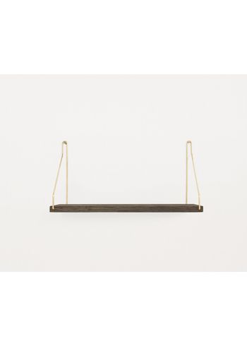 FRAMA - Plank - Dark Stained Oak Shelf - 40 cm - Dark/Brass