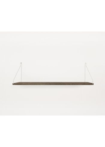 FRAMA - Plank - Dark Oiled Oak Shelf - 80 cm - Dark/Steel
