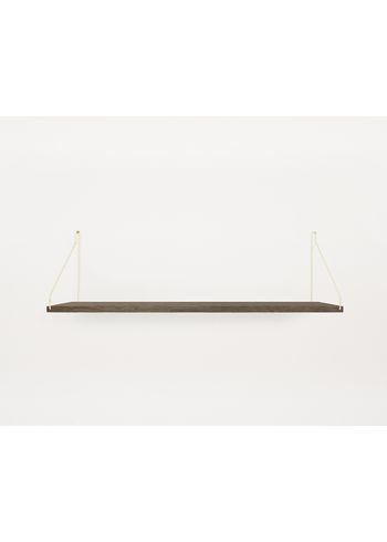 FRAMA - Plank - Dark Oiled Oak Shelf - 80 cm - Dark/Brass