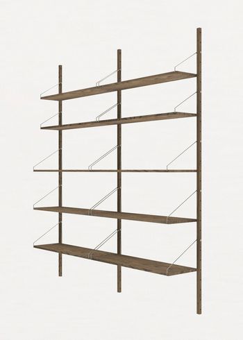 FRAMA - Display - Shelf Library H1852 / Double Section - Dark Oiled Oak