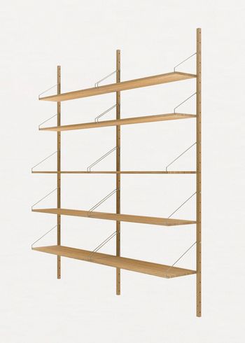 FRAMA - Regal - Shelf Library H1852 / Double Section - Natural Oak