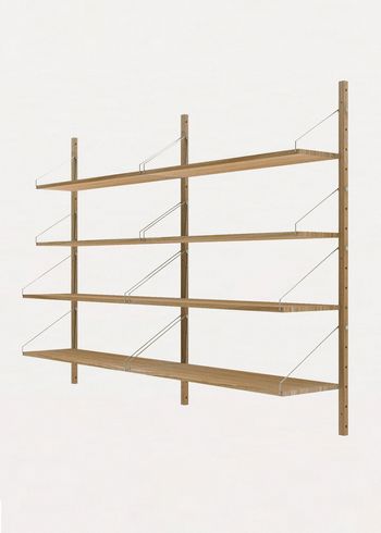 FRAMA - Stellingen - Shelf Library H1148 / Double Section - Natural Oak