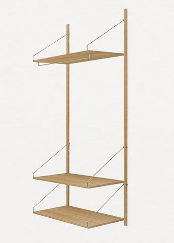 FRAMA - Display - Shelf Library H1852 / Hanger Section - Natural Oak