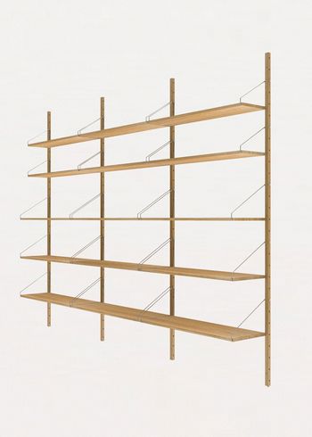 FRAMA - Display - Shelf Library H1852 / Triple Section - Natural Oak