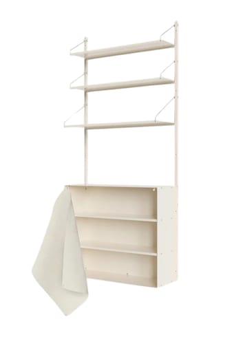 FRAMA - Système de rayonnage - Shelf Library Canvas Cabinet Section H1852 / W80 - Warm White Steel H1852